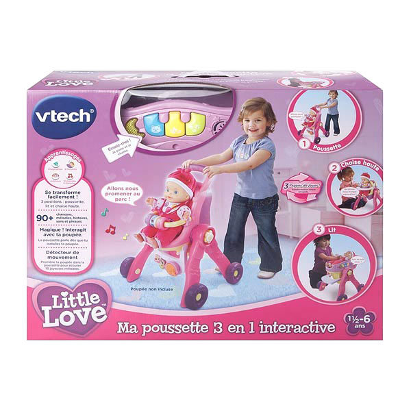 Ma poussette interactive 3 en 1 - Little Love