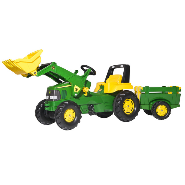 Tracteur à pédales RollyJunior John Deere avec remorque