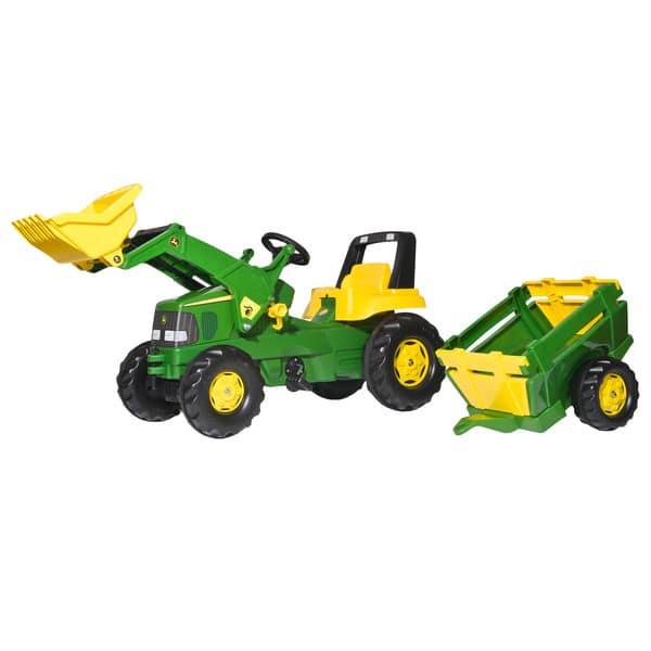 Tracteur à pédales RollyJunior John Deere avec remorque