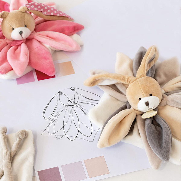 Doudou collector Lapin taupe 28 cm