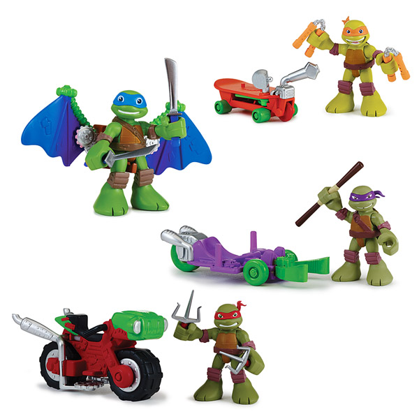 Tortue Ninja Blister 2 Figurines 6 cm 