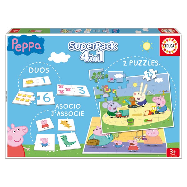 Coffret Peppa Pig - Peppa Joue Au Parc - 4 Pièces Avec Figurines Peppa Et Rebecca, Balançoire Et Bascule - Pour Enfants Dès 3 Ans
