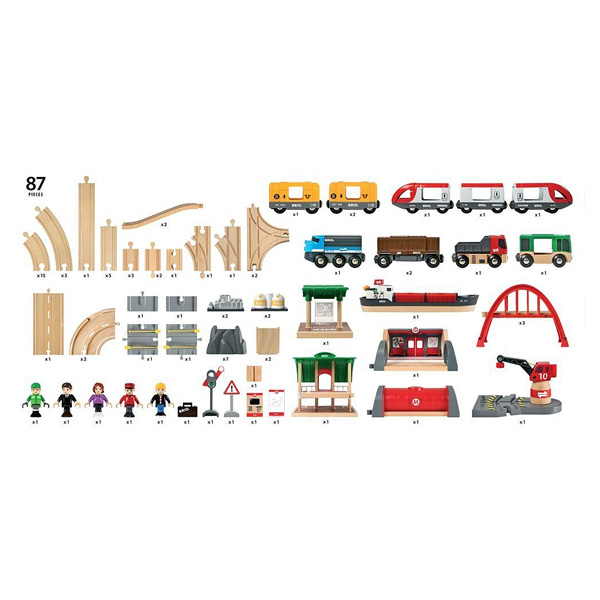 Brio 33052-Circuit chemin de fer deluxe 87 pièces