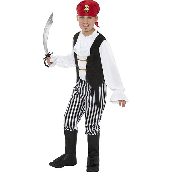 Déguisement pirate garçon noir et blanc