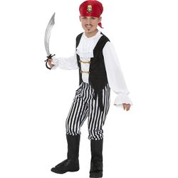 Déguisement pirate garçon noir et blanc