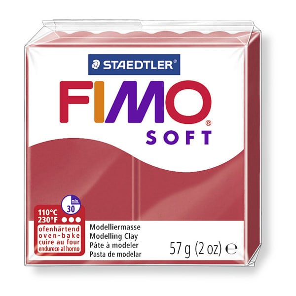 Pâte Fimo soft cerise 57 g