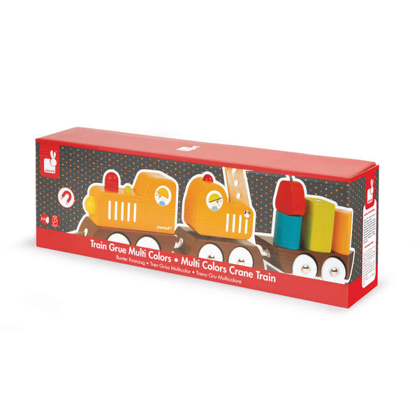 Train Grue Multi Colors en bois