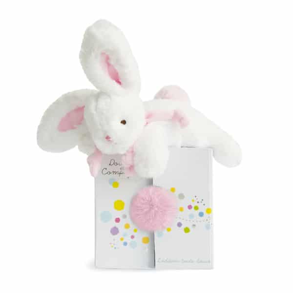 Coucou Doudou Lapin Rose 20 cm