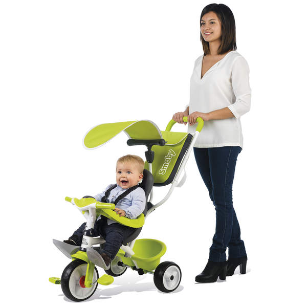 Tricycle baby balade 2 - tricycle evolutif avec roues silencieuses - dispositif roue libre - vert 