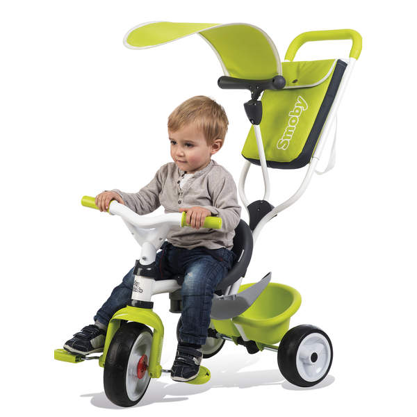 Tricycle baby balade 2 - tricycle evolutif avec roues silencieuses - dispositif roue libre - vert 