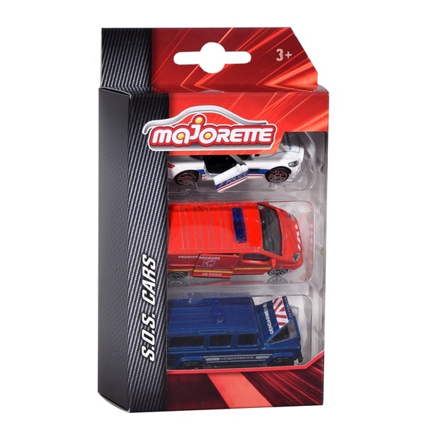 Coffret 3 véhicules SOS Cars Majorette