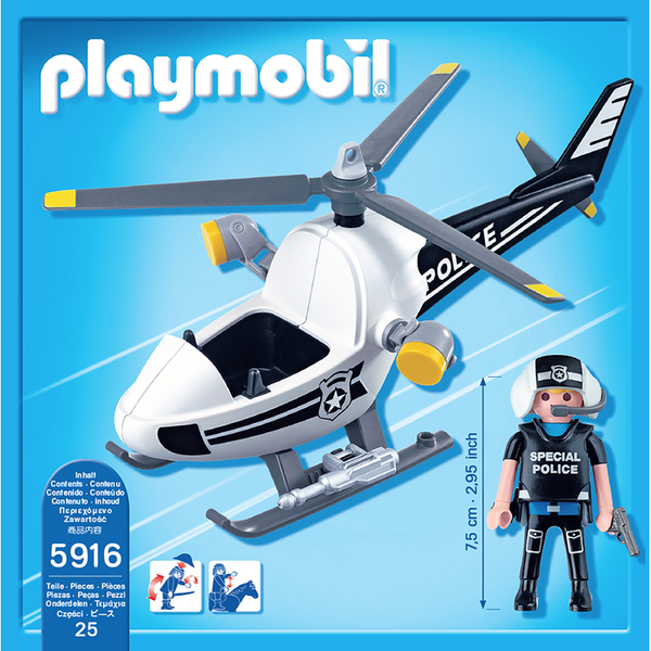 5916 - Playmobil City Action - Hélicoptère Monoplace de Police