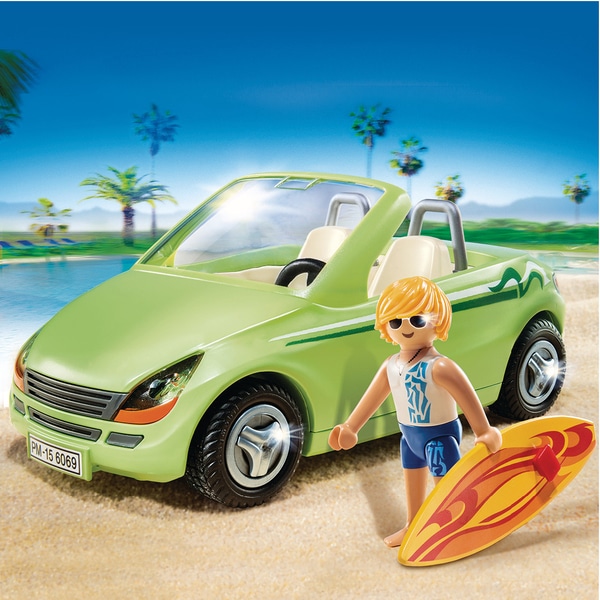 6069 - Playmobil Family Fun - Surfeur et Voiture Décapotable 
