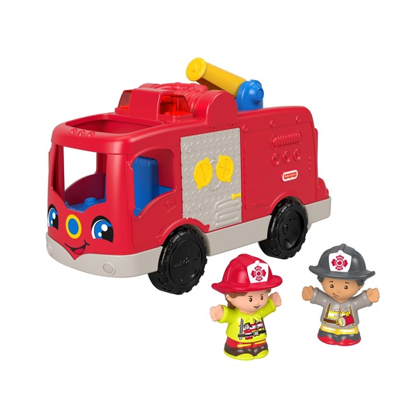 Le camion de pompiers Little People Fisher Price : King Jouet, Jeux d'éveil  Fisher Price