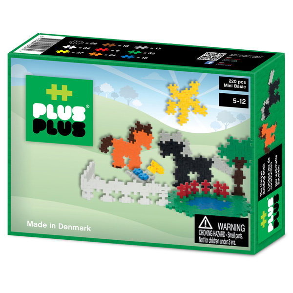 Plus-Plus Mini Basic 300 - Set Costruzioni Creative 2D E 3D - 300 Pezzi - Gioco Educativo Danese 3+ Anni