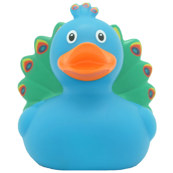 Canard de bain paon