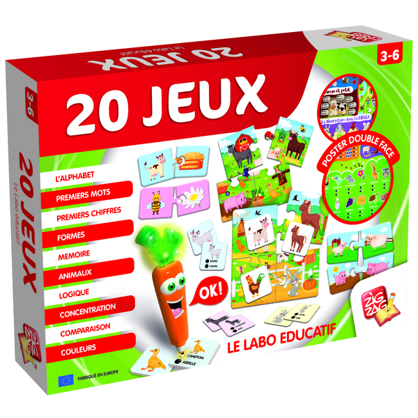 Labo éducatif 20 jeux carotte magique