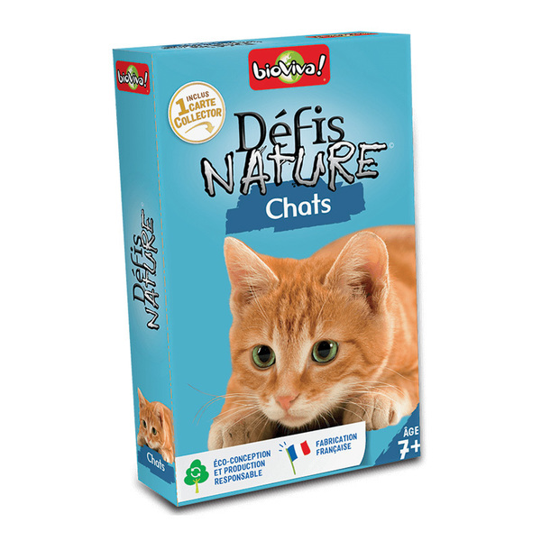 Jeu de cartes défis nature chats