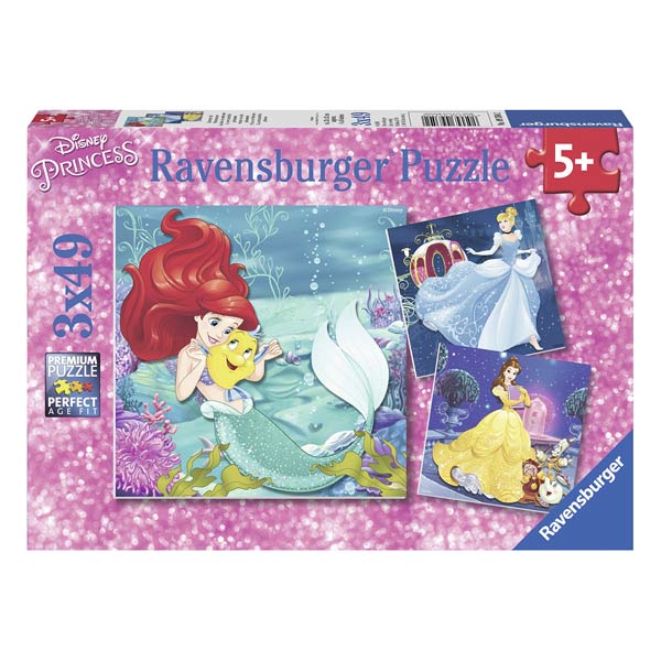 Puzzle 3x49 pièces Disney Princesse