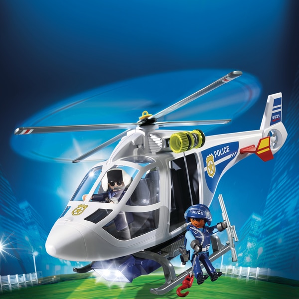 6921 - Playmobil City Action - Hélicoptère de Police avec projecteur  Playmobil : King Jouet, Playmobil Playmobil - Jeux d'imitation & Mondes  imaginaires