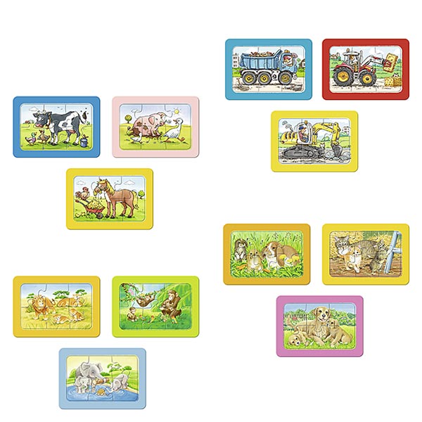 3 puzzles 6 pièces