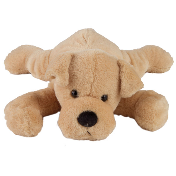 Peluche chien couché Beige 61cm