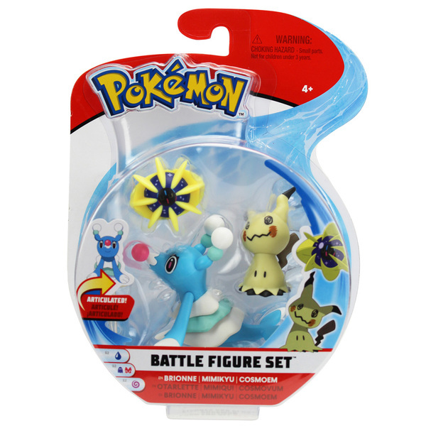 Figurines Pokémon Otarlette Mimiqui et Cosmovum