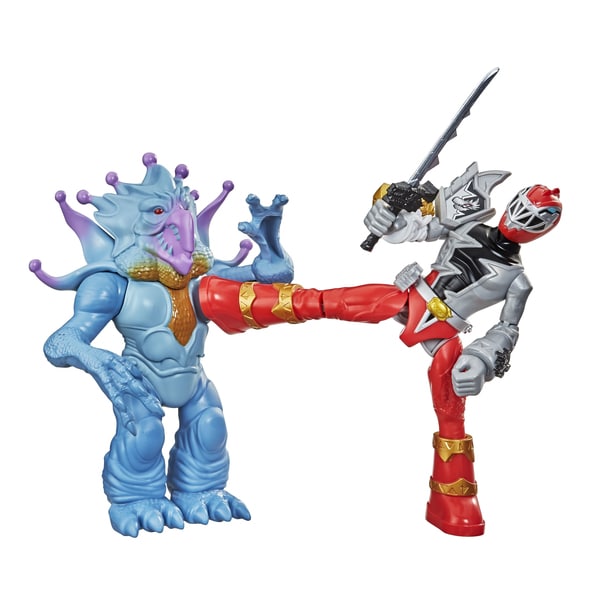 Figurines Power Rangers Dino Fury Battel Attackers - Red Ranger et Doomsnake