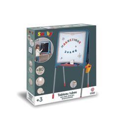 Tableau tubes - ardoise double face - magnétique / craie - + 80 accessoires inclus - vert