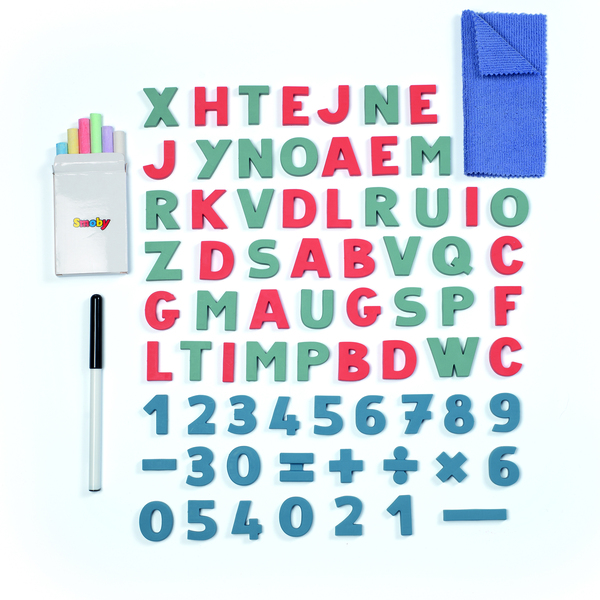 Tableau tubes - ardoise double face - magnétique / craie - + 80 accessoires inclus - vert
