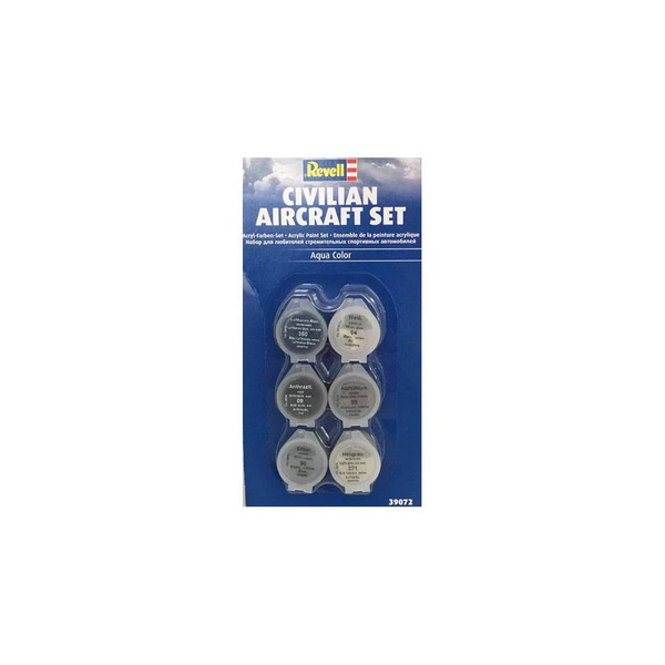 Set 6 peintures Aqua Color avion civile