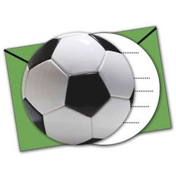 6 cartons d'invitation Foot