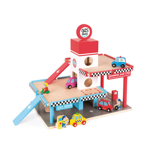 Garage station service en bois