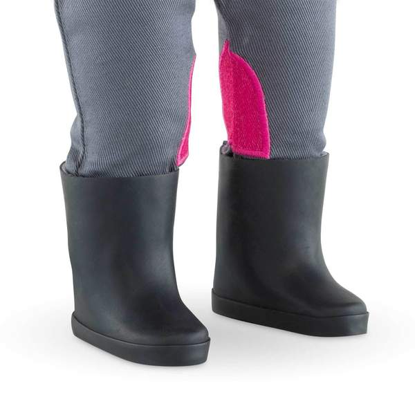 Paire de Bottes cloutées à lacets cuir marron foncé - Ventes d