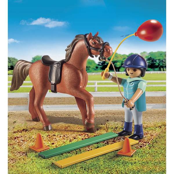 9259-Ecuyère avec cheval Playmobil