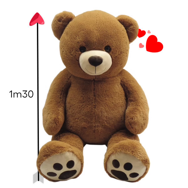 Ours en peluche marron géant 1m30
