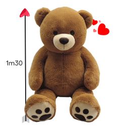 Ours en peluche marron géant 1m30