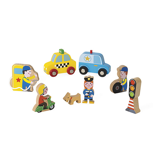 Mini Story - Garage city figurines bois