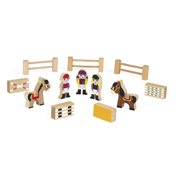 Mini Story - Figurines centre équestre en bois