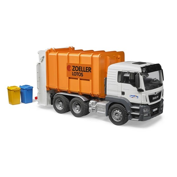 Camion poubelle man orange - bruder 02760 BRU02760