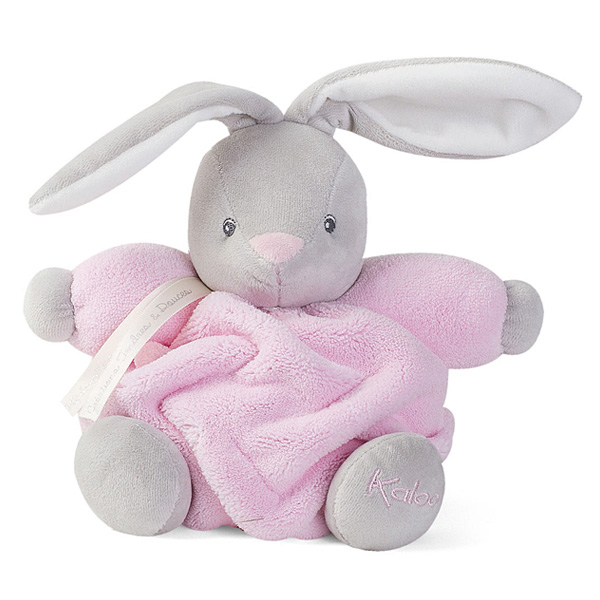 Peluche lapin patapouf rose 18 cm