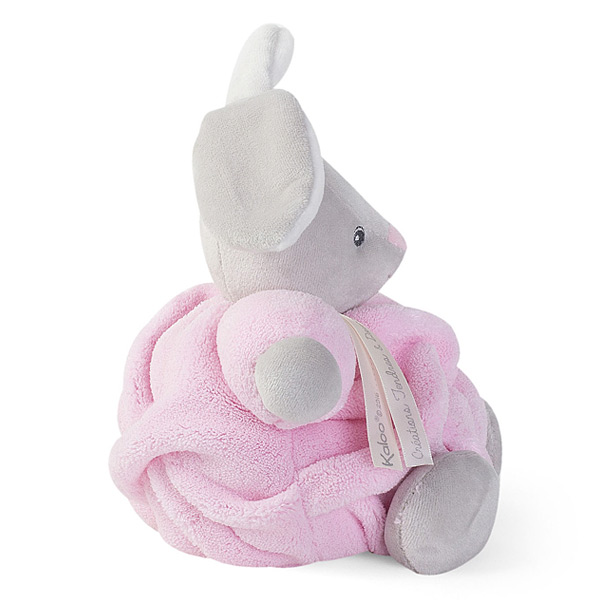 Peluche lapin patapouf rose 18 cm