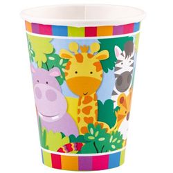 8 Gobelets en carton Animaux de la Jungle