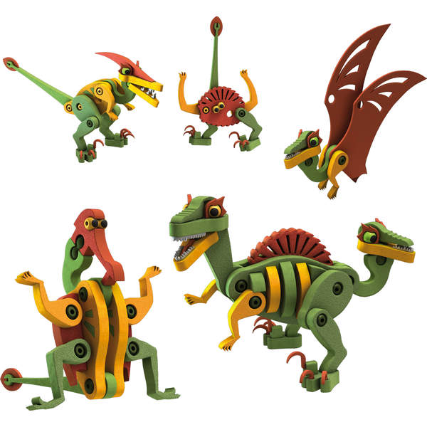 Dinosaures Bloco vélociraptor et ptérosaure
