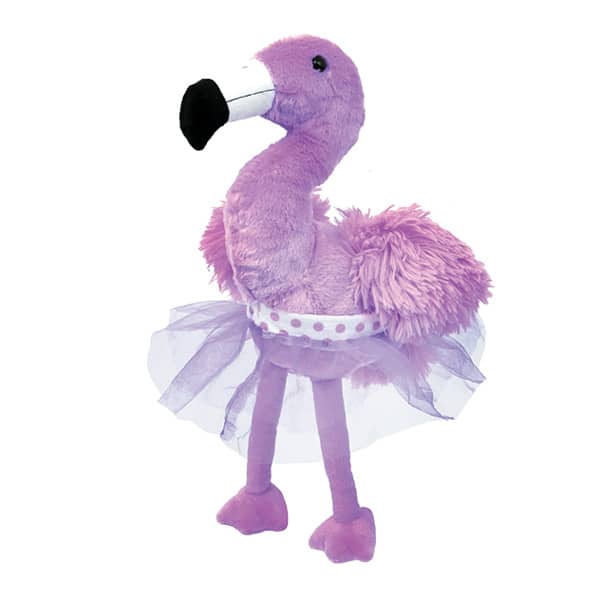 Peluche flamant rose avec tutu 32 cm