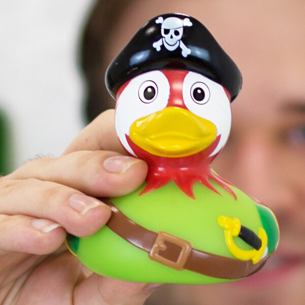 Canard de bain perroquet pirate
