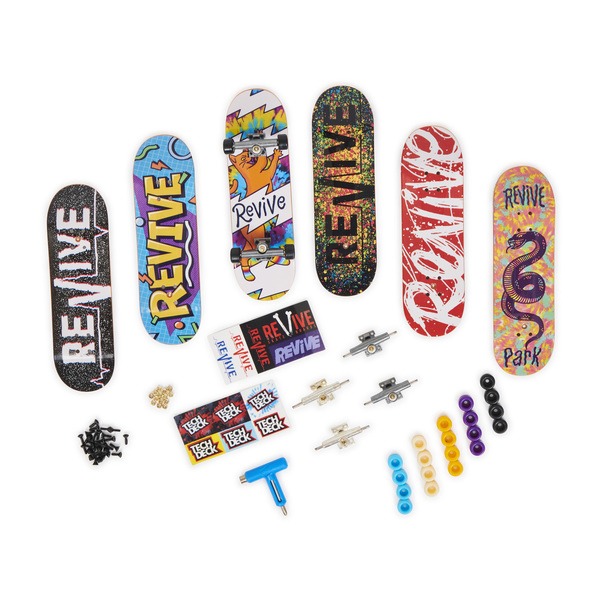 Tech Deck - Coffret Skateshop Bonus Pack - Mini skate à personnaliser Revive