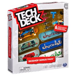 Tech Deck - Coffret Skateshop Bonus Pack - Mini skate à personnaliser - Chocolate