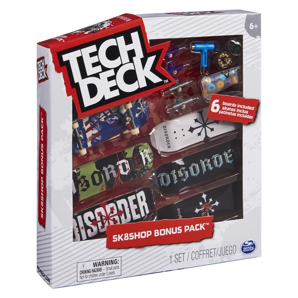 Tech Deck - Coffret Skateshop Bonus Pack - Mini skate à personnaliser - Disorder