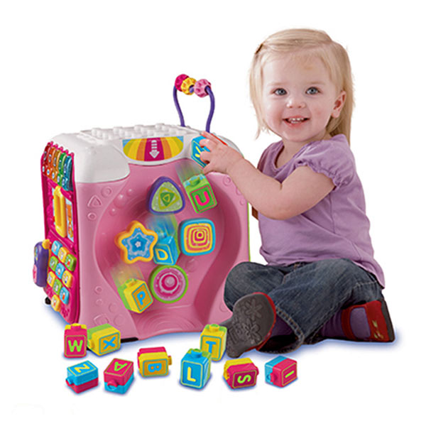 Maxi cube multi-activités rose